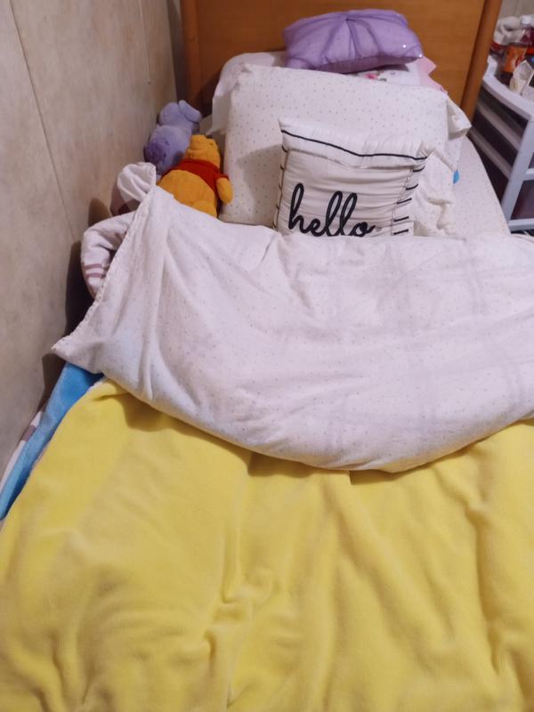 Made Bed with New Flannel sheets