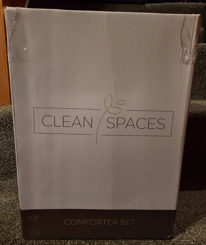 Clean Spaces Mara 4 Piece Cotton and Rayon from Bamboo Blend Waffle Weave Comforter Cover Set