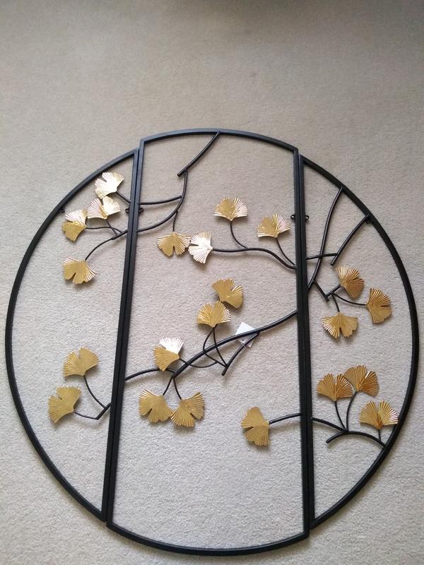 Madison Park Golden Gingko Leaves 3-piece Metal Wall Decor