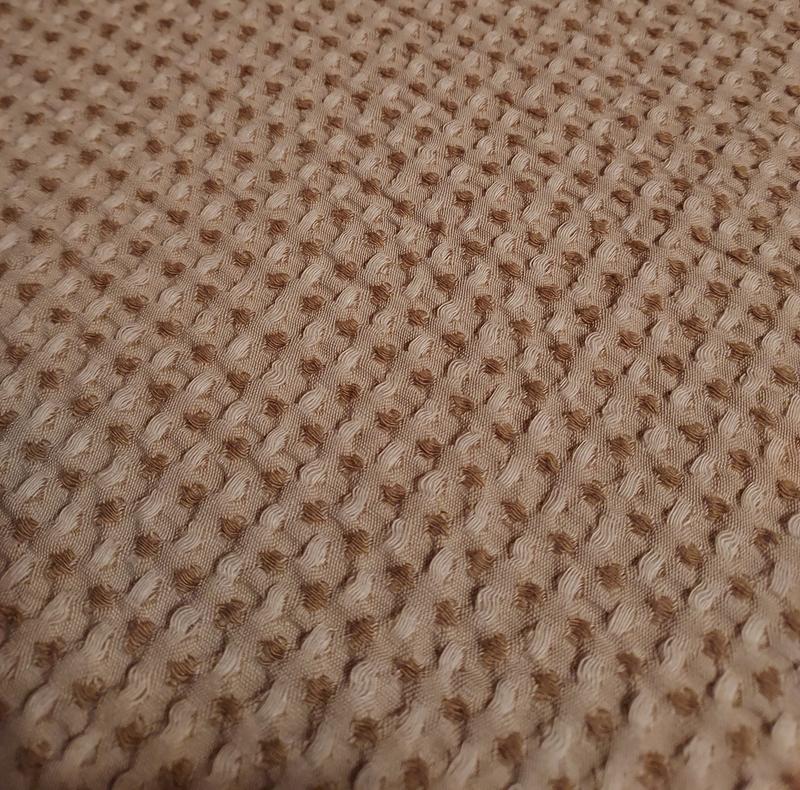 Neutral colored waffle weave pattern!