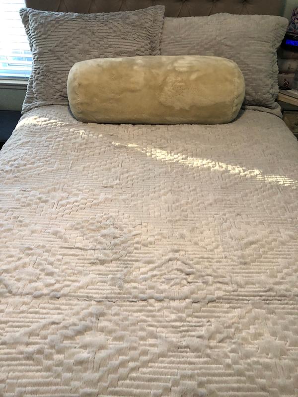 New plush grey coverlet