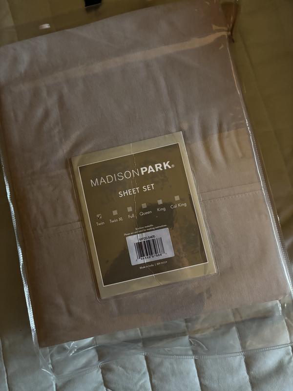 Madison Park Aqua Queen 200 Thread Count Relaxed Cotton Percale