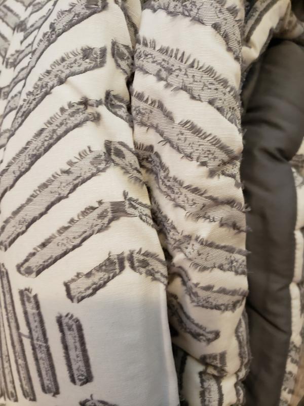 The design has raised threads.