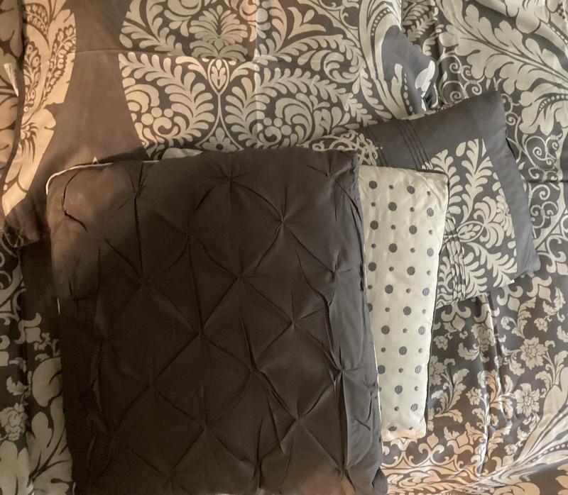 The three pillows that come with the set.