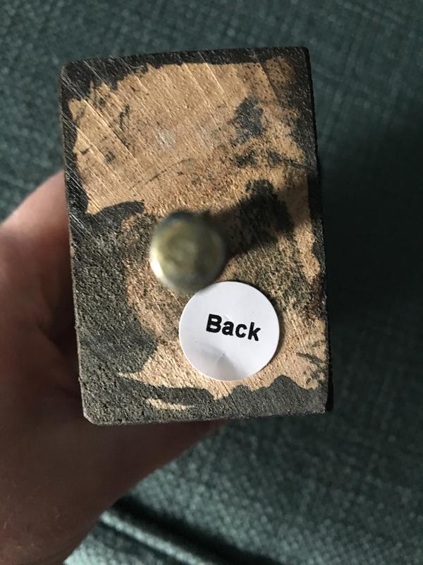 Like the label that came on the chair legs (plastic washer not shown)