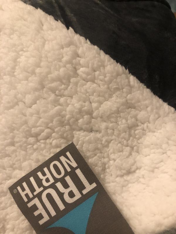 Two different textures to this blanket.