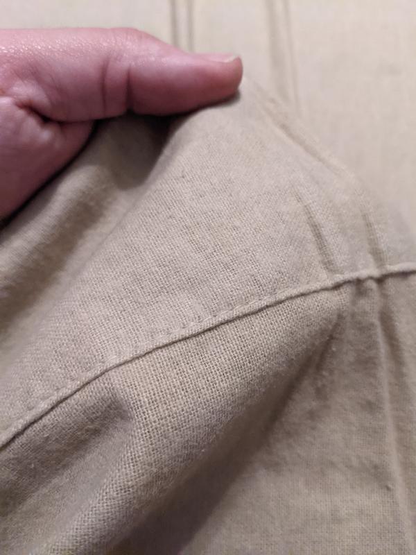 Top of sheet close up