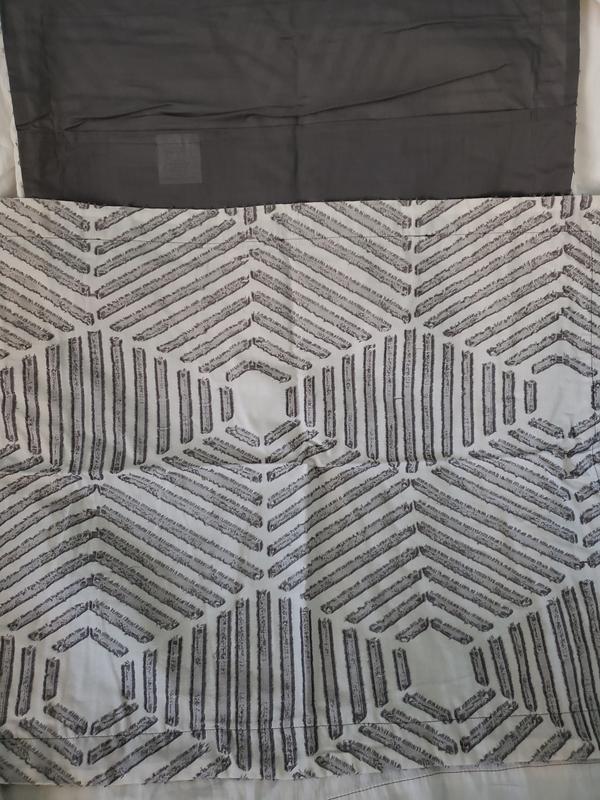 Pillow shams. Patterned on one side.