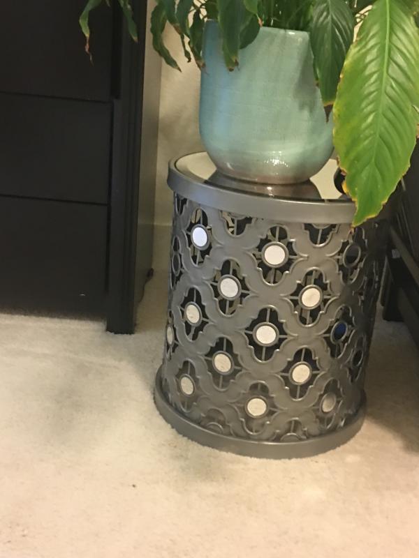 Perfect upscale plant stand to break up all the wood in my room