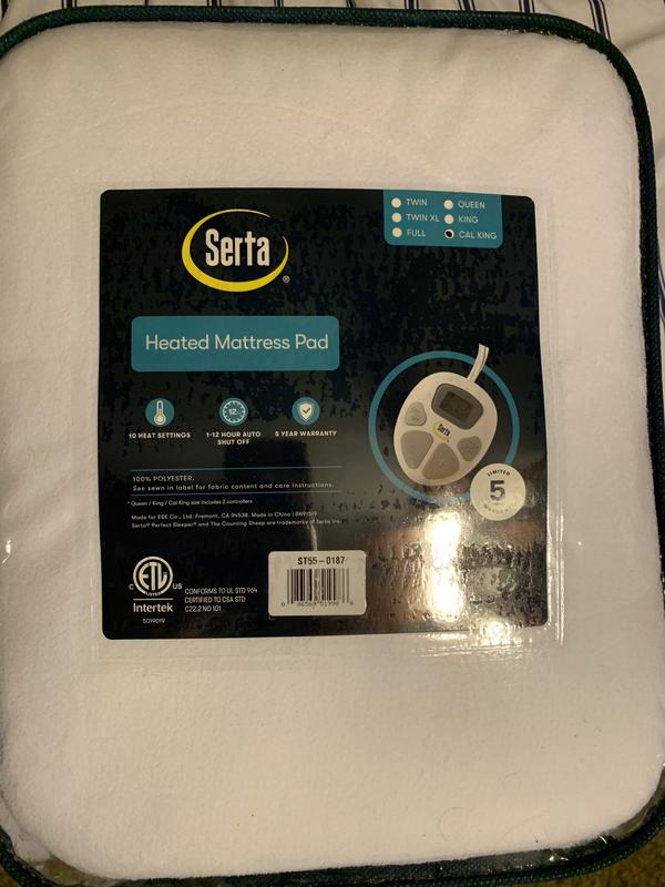 Serta® Plush Heated California King Mattress Pad in White Customer