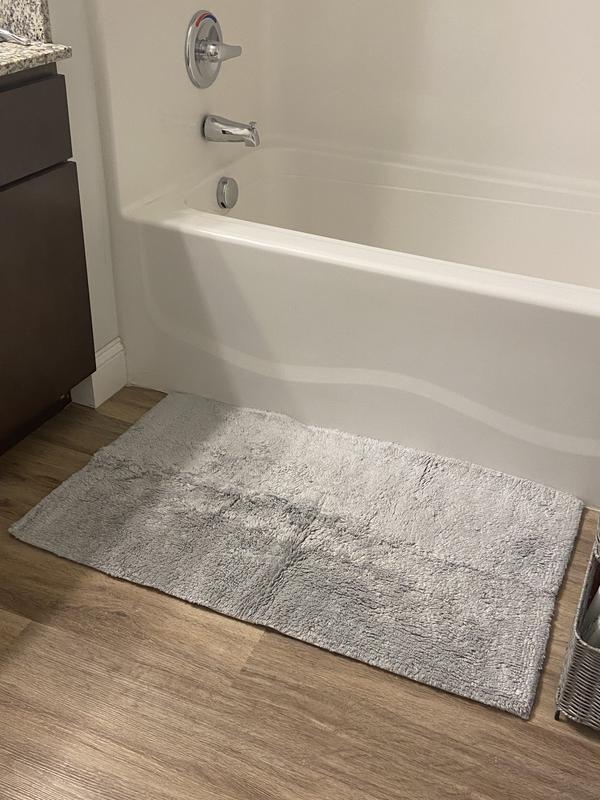 Shop Feather Touch Reversible Bath Rug Grey, Bath Rugs