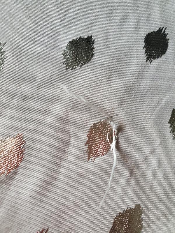 threads coming off before wash