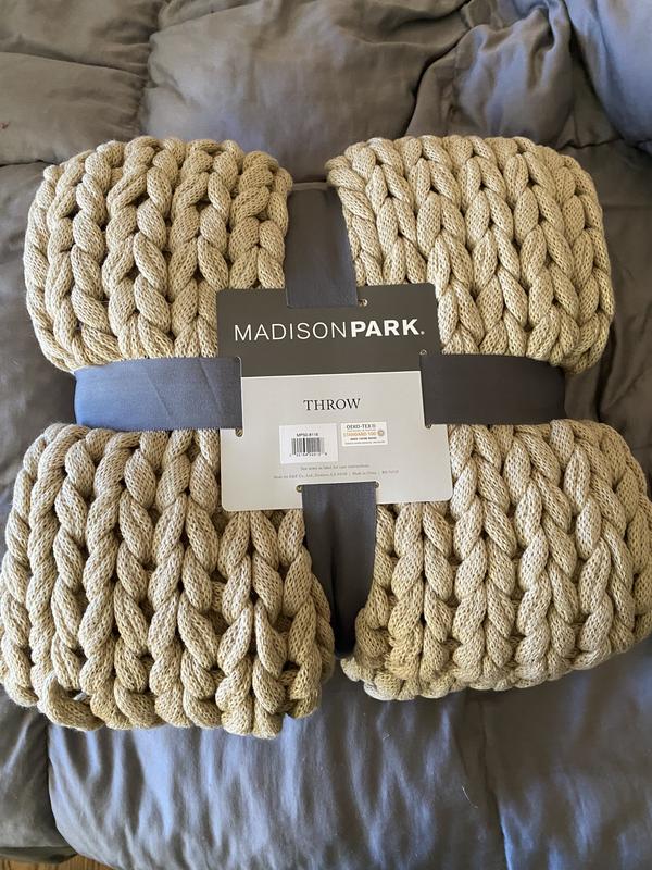 Madison park discount chunky knit throw