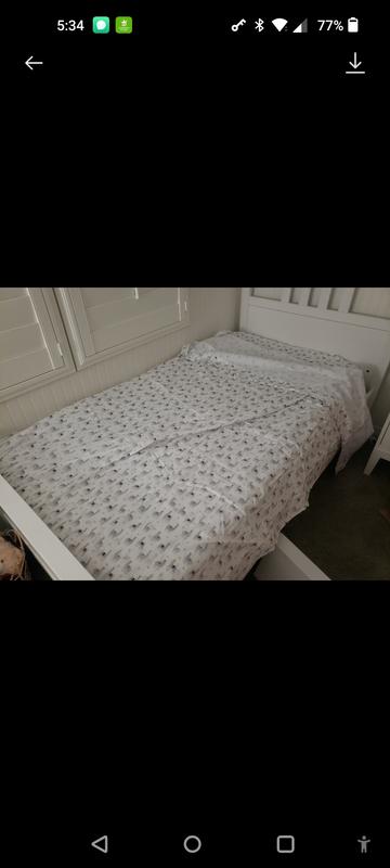 Sheet on bed