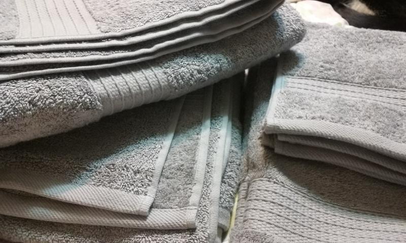 DKNY Quick Dry Cotton Towel Set - 2 Bath, 2 Hand, 2 Washcloths, Seafoam