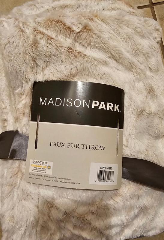 Madison park sachi oversized faux fur throw sale