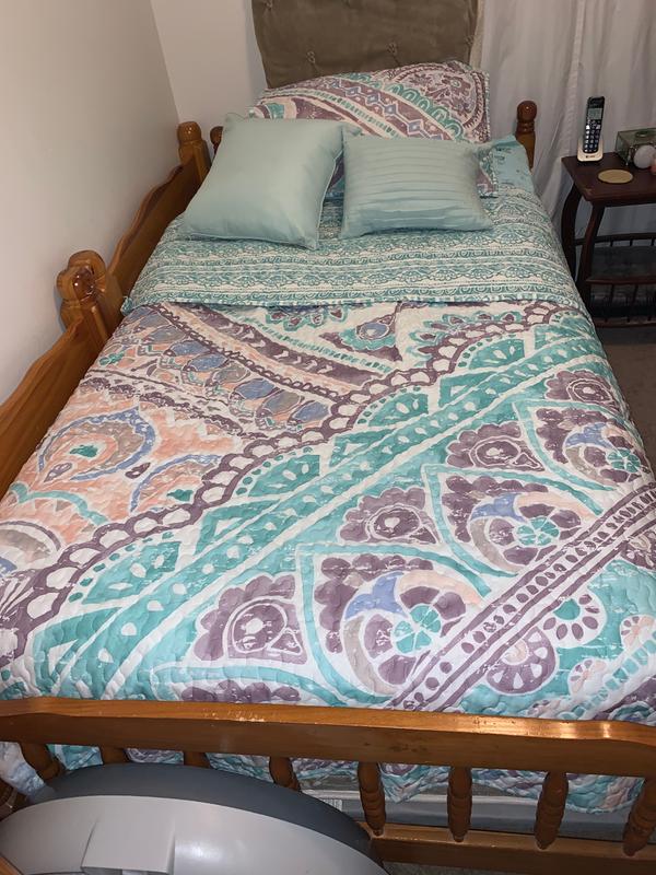 Intelligent Design - Lidia Printed Reversible Cotton Coverlet Set #GotitFreetoReview