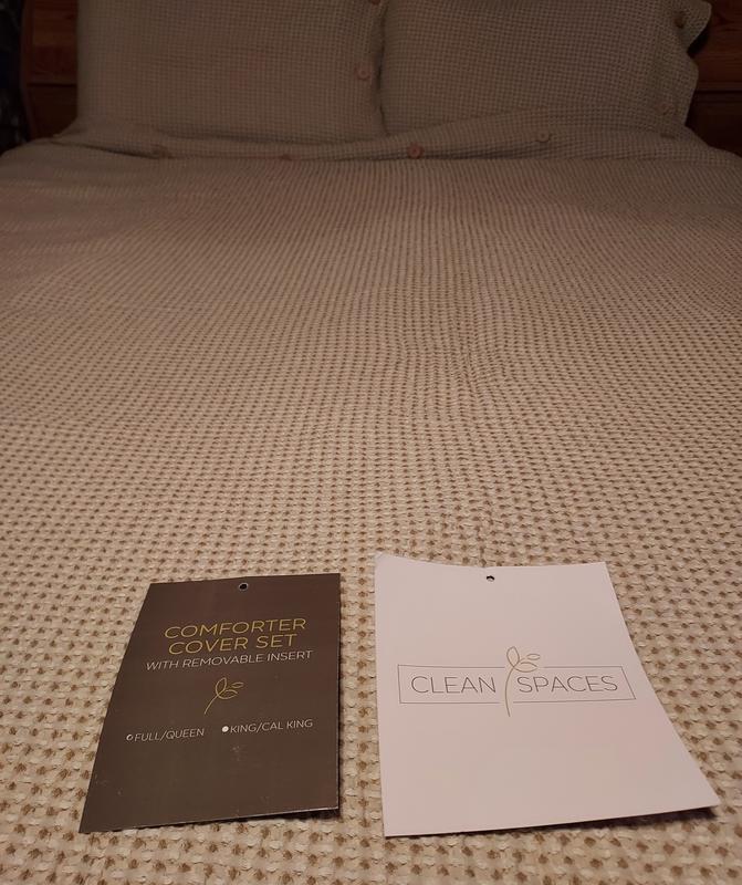 Clean Spaces Mara 4 Piece Waffle Weave Comforter Cover Set