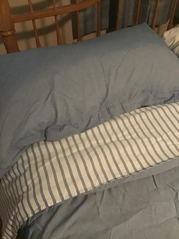 Get different looks by just flipping over shams and comforter