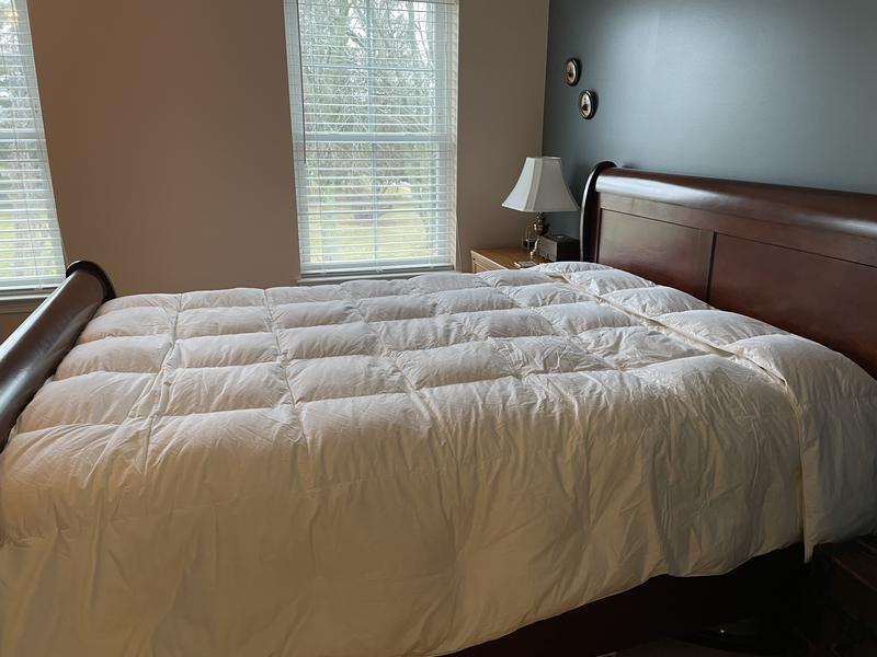 On a queen bed