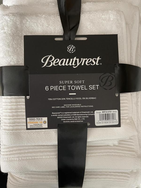 600 GSM Nuage Cotton Blend 6 pc Bath Towel Set by Beautyrest