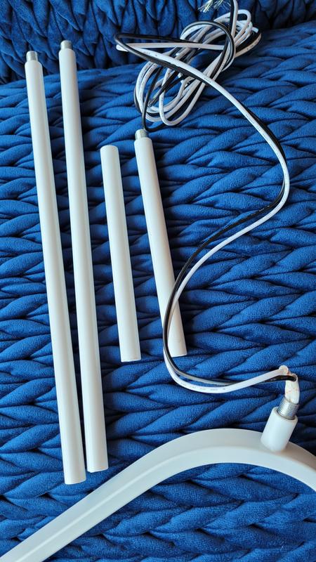 Multiple pieces give several options for length of drop from ceiling.