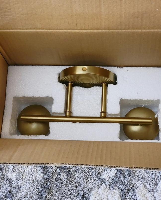 Designers Fountain Moon Breeze 2-Light Brushed Gold Glam Vanity Light Bar