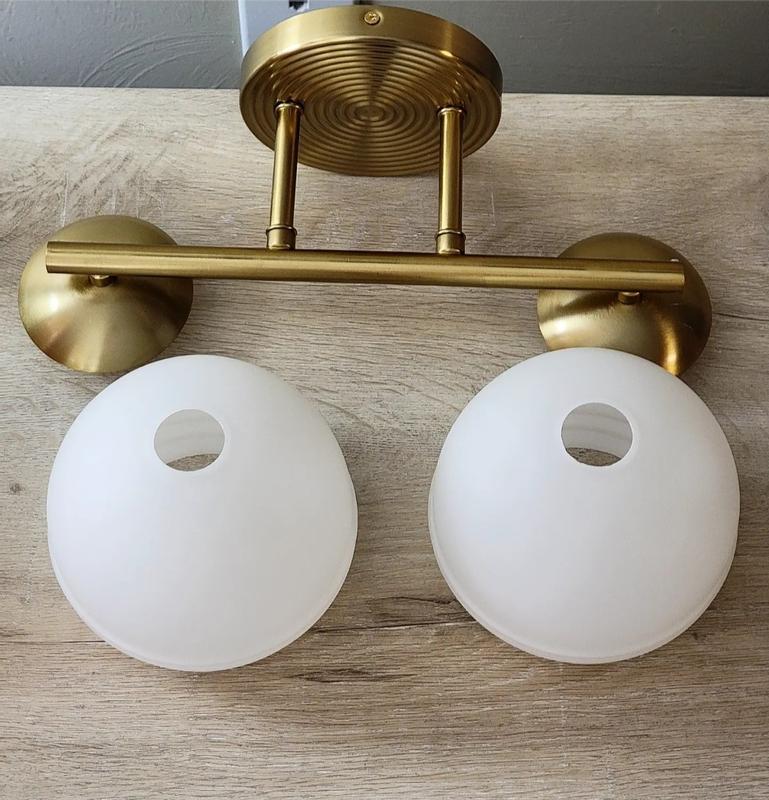 Designers Fountain Moon Breeze 2-Light Brushed Gold Glam Vanity Light Bar