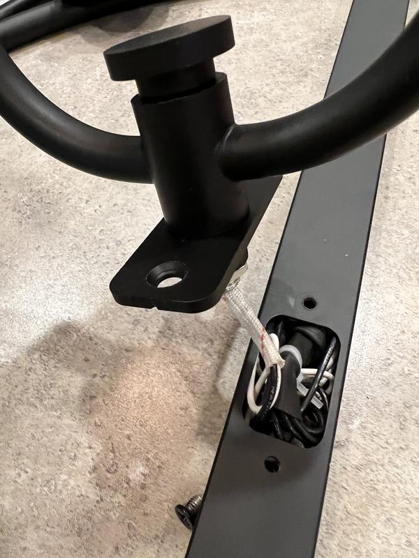 Couldn’t push the wires in to screw this part