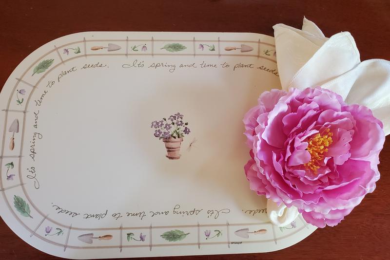 Red Peony Flower Designed Napkin Rings