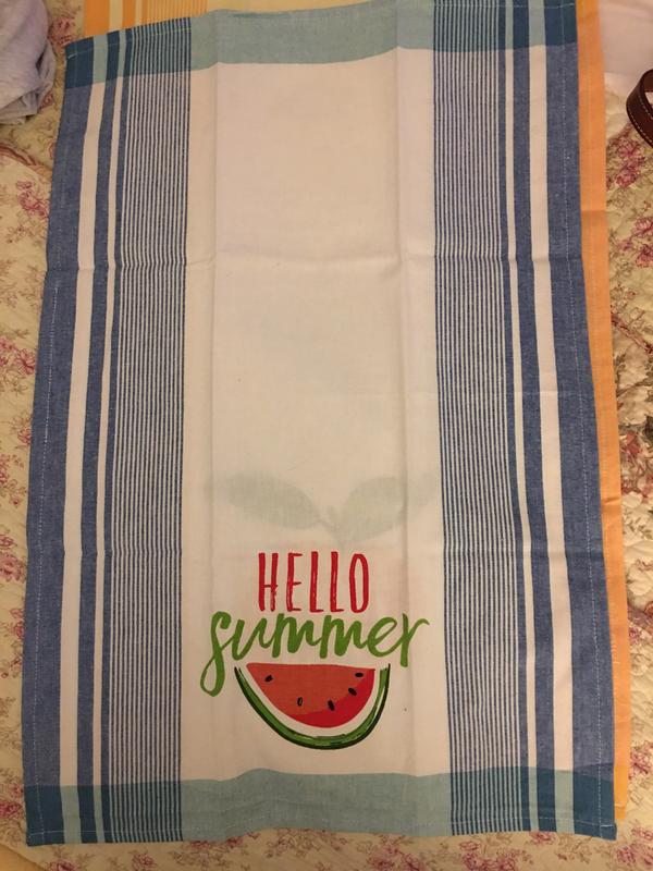 Design Imports Set of 3 Hello Summer Printed Kitchen Towels