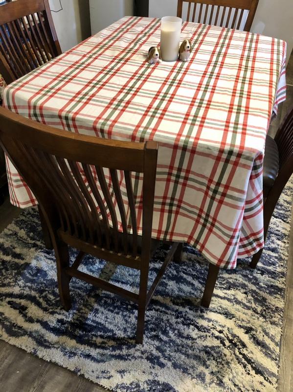 Jacquard Table Cloths Chequers Check Easycare Dining Kitchen Table Linen  Napkins