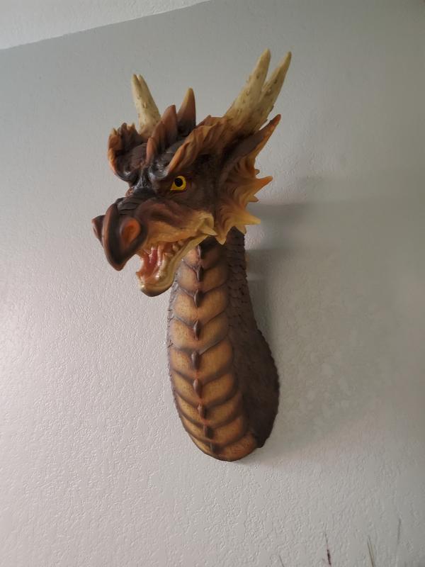 Horned Dragon of Devonshire Wall Sculpture - PD1376 - Design Toscano