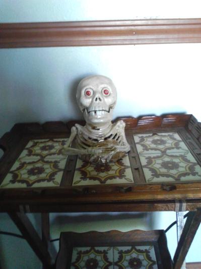 Vintage RARE EverLast Skull Coin Bank Windup Skeleton Bone Head