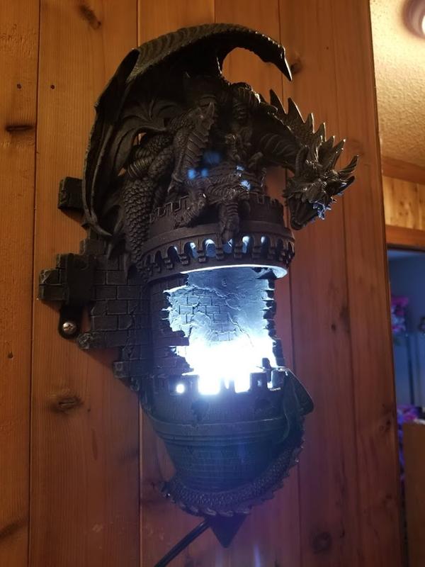 Dragon Theme Iron Lighting: Castle Wall Sconces