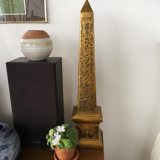 Golden Obelisk of Ancient Egypt Statue - CL51714 - Design Toscano