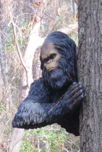 bigfoot the bashful yeti tree sculpture