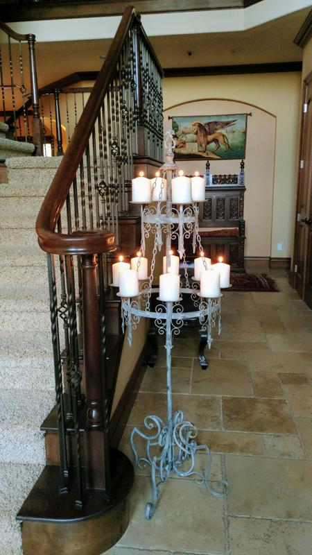 Design Toscano Malbark Castle Gothic Decor Floor Candelabra Candle