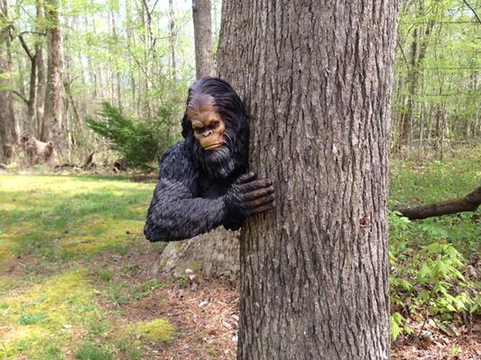design toscano bigfoot the bashful yeti tree sculpture