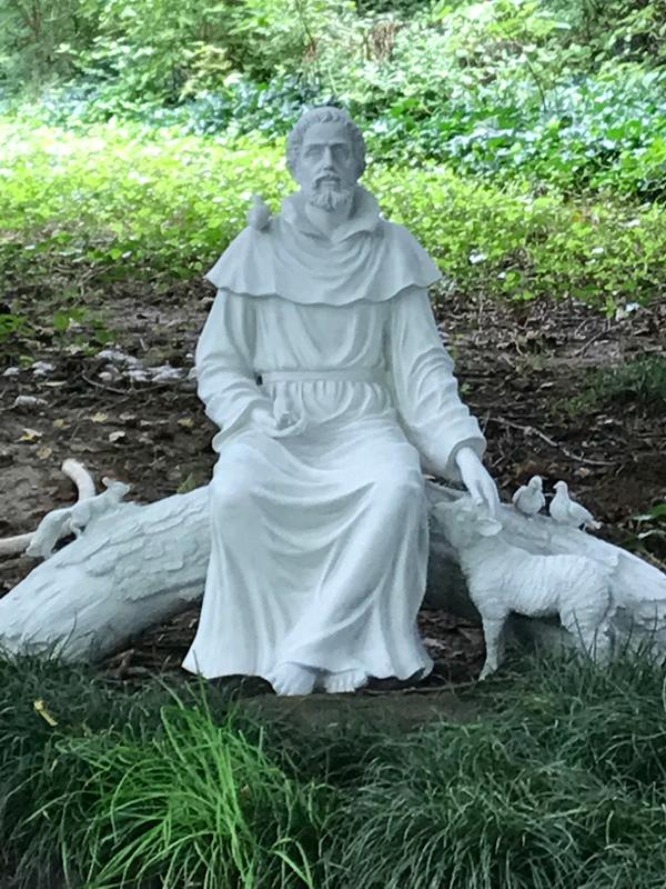 St Francis Garden Statue Dog Fasci Garden