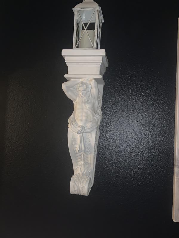 Design Toscano Telamon Wall Sculpture Column Pillar Resin 