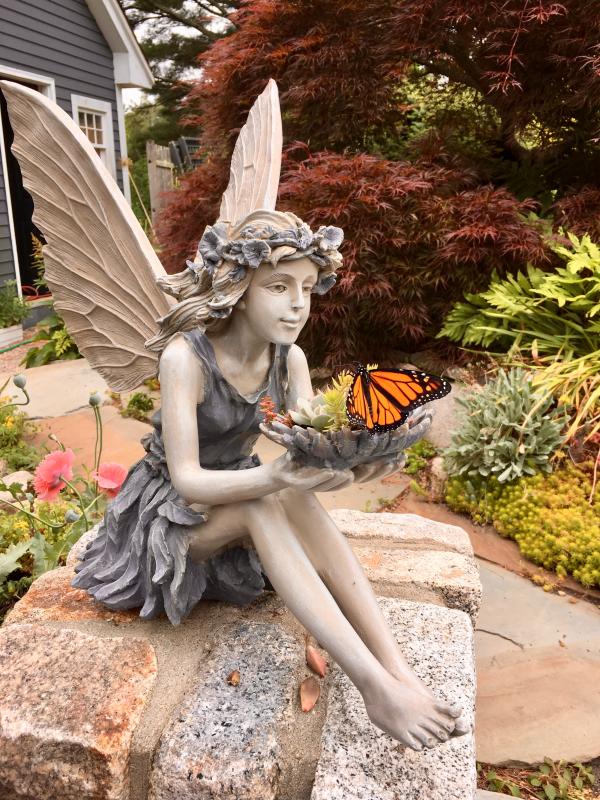 sunflower fairy garden statue