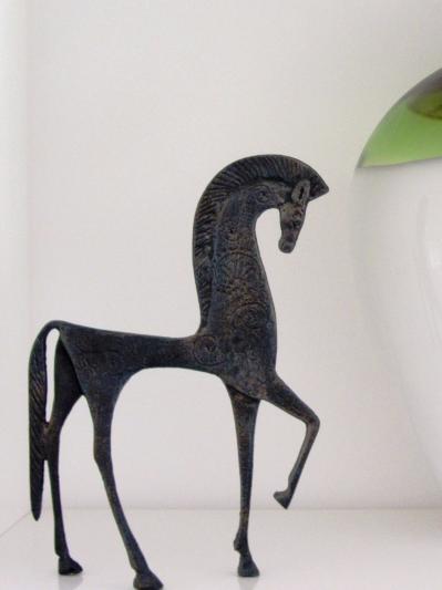 Greek Ironwork Spartan Horse Statue - Design Toscano