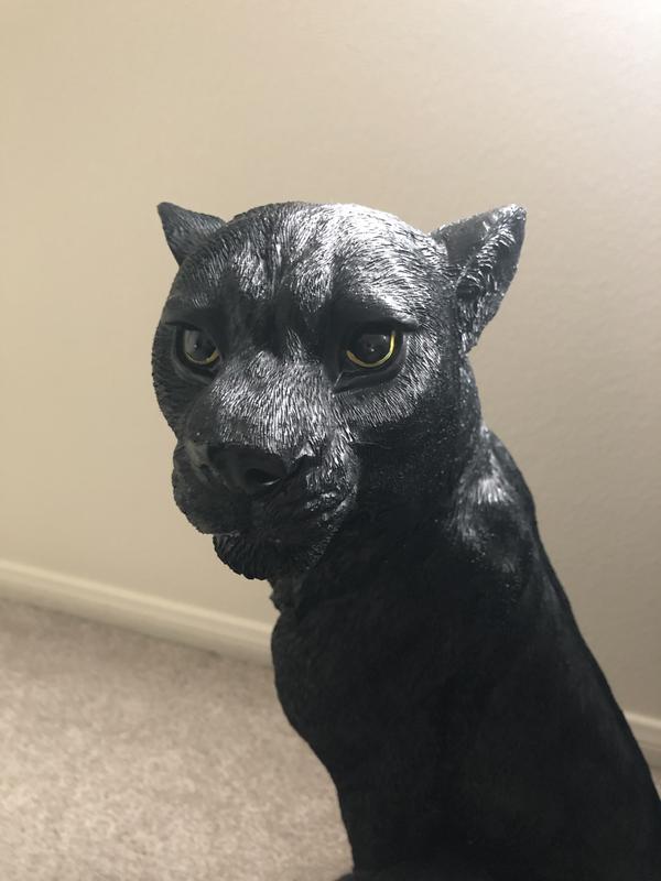 Pensive Panther Black Jaguar Statue - Design Toscano