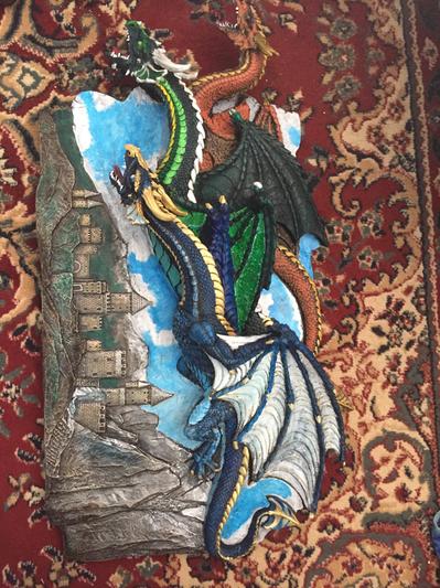 Morgoth Castle Dragons Wall Sculpture - Design Toscano