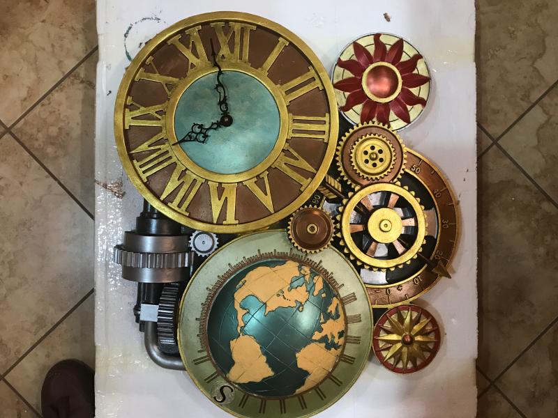 Gears of Time Sculptural Steampunk Wall Clock - Design Toscano