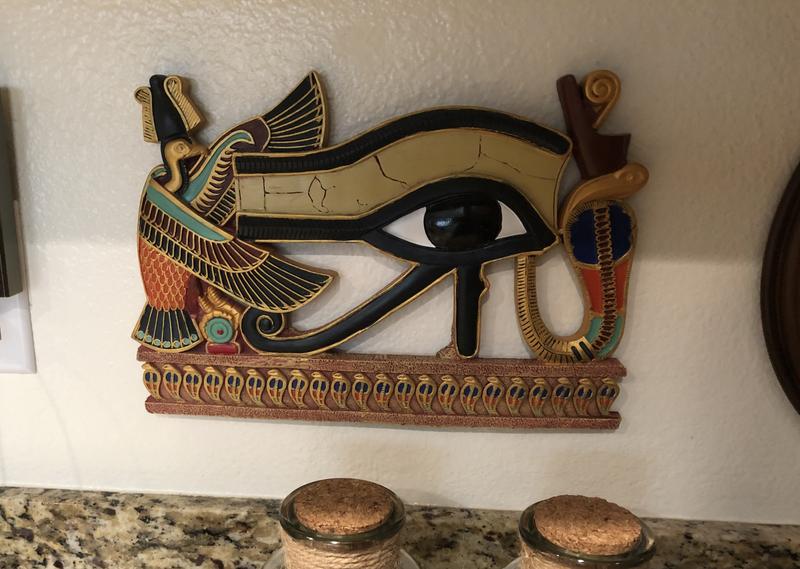 Design Toscano Decorazione egizia L'occhio di Horus Scultura a