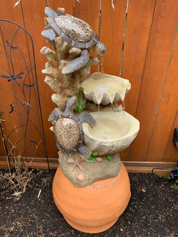 Design TOSCANO® Turtle Cove Cascading Sculptural Fountain Bed Bath