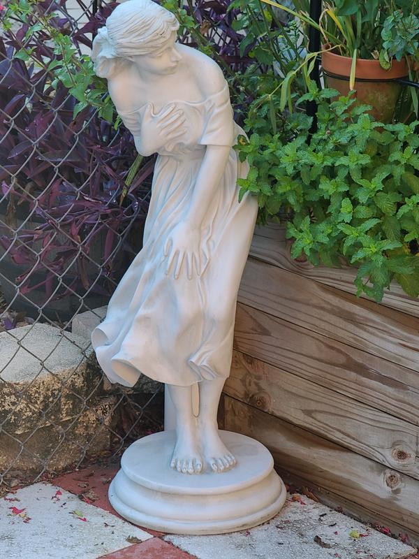 Design Toscano Windblown Maiden Cast Bronze Garden Statue