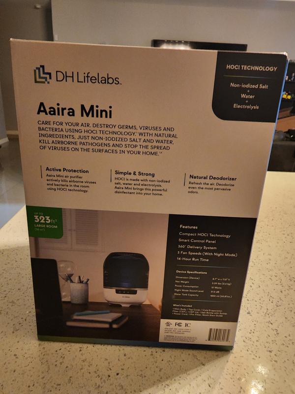 Aaira Mini Air Purifier + Humidifier with Powerful HOCl Technology